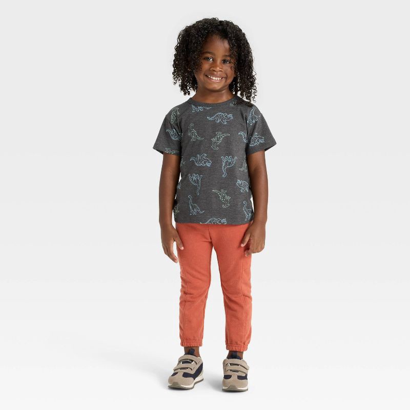 slide 2 of 3, Toddler Boys' Short Sleeve Relaxed T-Shirt - Cat & Jack™ Charcoal 2T, 1 ct