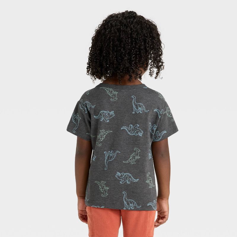 slide 2 of 3, Toddler Boys' Short Sleeve Relaxed T-Shirt - Cat & Jack™ Charcoal 3T, 1 ct