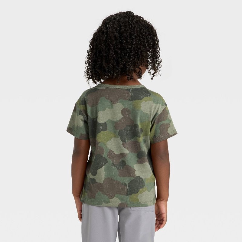 slide 2 of 3, Toddler Boys' Short Sleeve Relaxed T-Shirt - Cat & Jack™ Olive 12M, 1 ct
