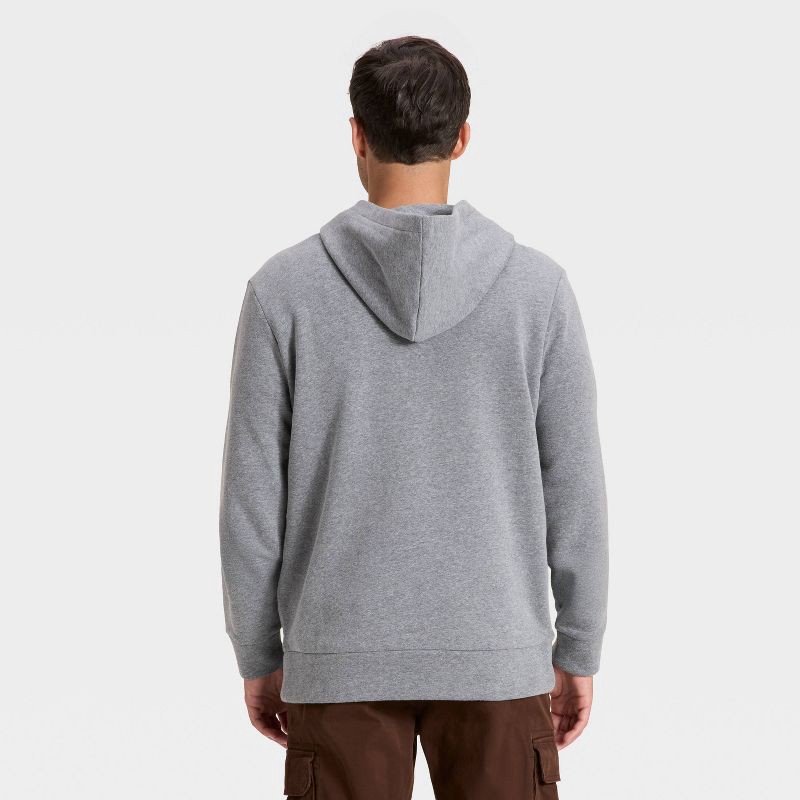 slide 2 of 3, Men's Every Wear Fleece Hooded Sweatshirt - Goodfellow & Co™ Charcoal Gray XL, 1 ct