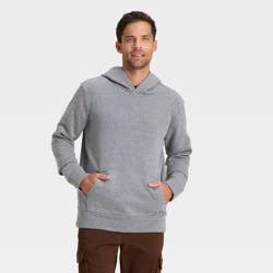 Men's Every Wear Fleece Hooded Sweatshirt - Goodfellow & Co™ Charcoal Gray XXL