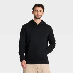 Men's Every Wear Fleece Hooded Sweatshirt - Goodfellow & Co™ Black S