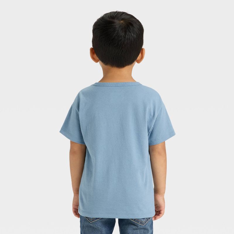 slide 3 of 3, Toddler Boys' Short Sleeve Relaxed T-Shirt - Cat & Jack™ Dusty Blue 18M, 1 ct
