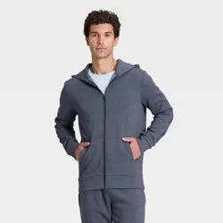 Men's Every Wear Fleece Full Zip Sweatshirt - Goodfellow & Co™ Navy Blue XXL