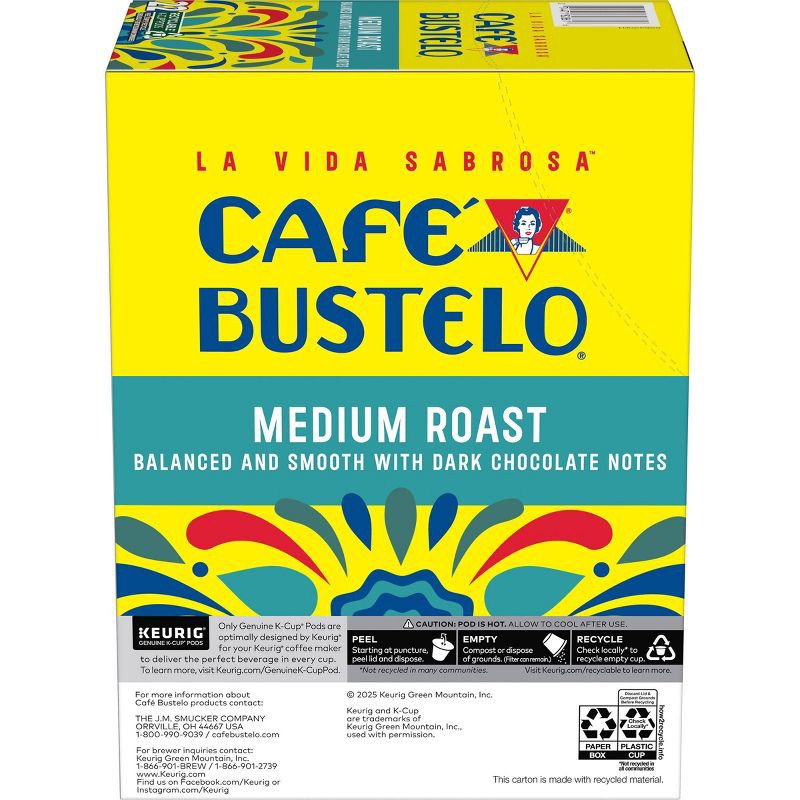 slide 2 of 7, Cafe Bustelo Medium Roast Keurig K-Cup Coffee Pods - 22ct, 22 ct