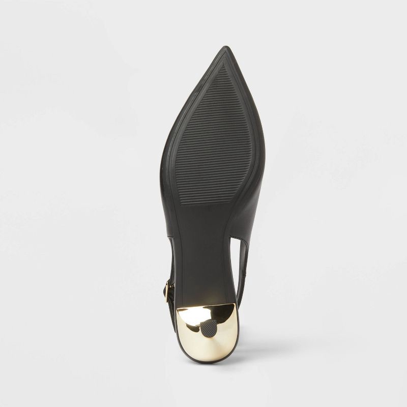 slide 4 of 4, Women's Samantha Heels with Memory Foam Insole – A New Day™ Black 7, 1 ct