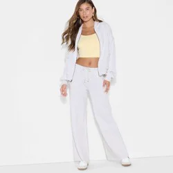 Women's Mid-Rise Wide Leg Sweatpants - Wild Fable™ Heather Gray S