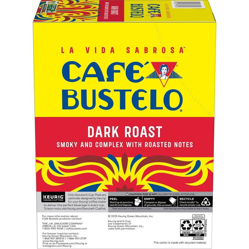 slide 2 of 7, Cafe Bustelo Dark Roast Keurig K-Cup Coffee Pods - 22ct, 22 ct