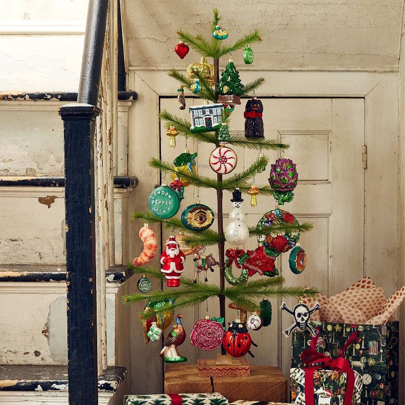 slide 4 of 4, John Derian for Target Glass Pink Peony Ornament, 1 ct