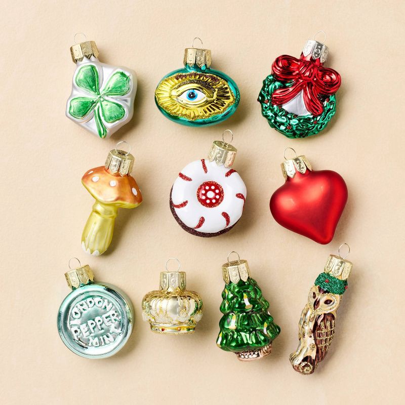 slide 1 of 3, John Derian for Target 10ct Mini Glass Ornament Set, 10 ct