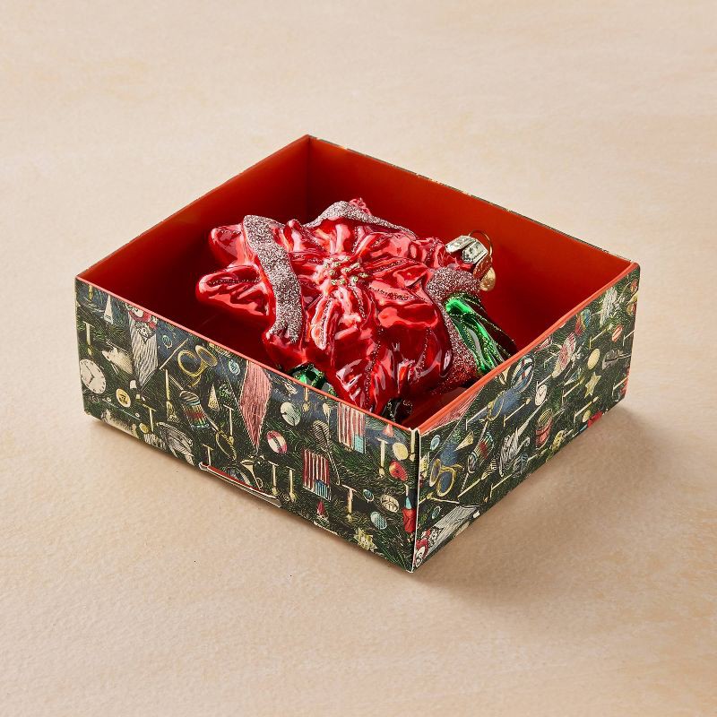slide 3 of 4, John Derian for Target Glass Poinsettia Ornament, 1 ct