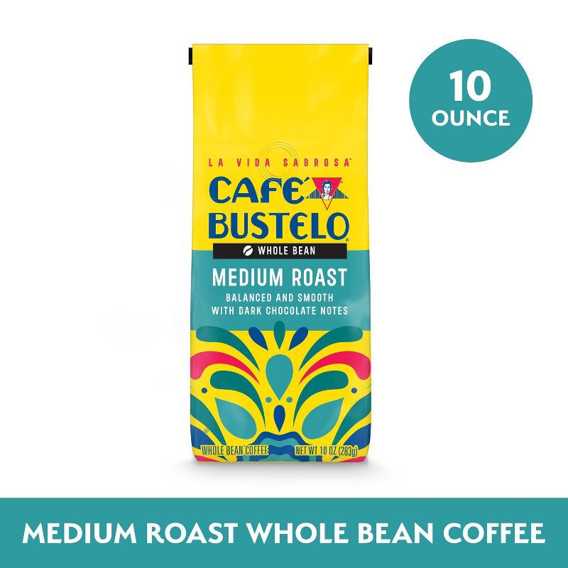 slide 2 of 6, Cafe Bustelo Medium Roast Whole Bean Coffee - 10oz, 10 oz