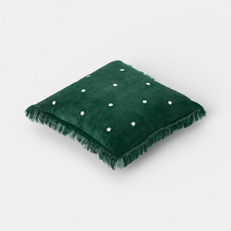 slide 3 of 4, Simple Star Throw Pillow Green - Threshold™, 1 ct