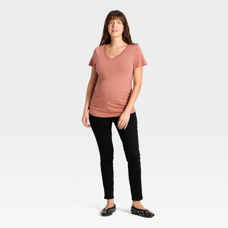 slide 3 of 4, Under The Belly Low-Rise Skinny Maternity Jeans - Isabel Maternity by Ingrid & Isabel™ Black 16, 1 ct