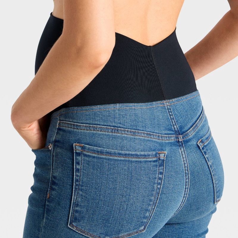 slide 5 of 5, Over The Belly Low-Rise Skinny Maternity Jeans - Isabel Maternity by Ingrid & Isabel™ Medium Wash 2, 1 ct