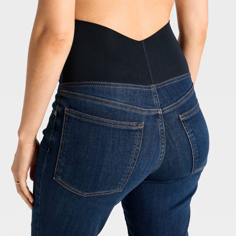 slide 5 of 5, Over The Belly Low-Rise Skinny Maternity Jeans - Isabel Maternity by Ingrid & Isabel™ Dark Wash 4, 1 ct