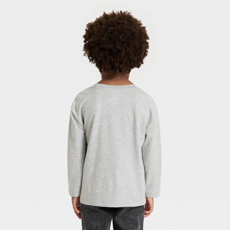 slide 3 of 4, Toddler Boys' Long Sleeve Oversized T-Shirt - Cat & Jack™ Gray 18M, 1 ct