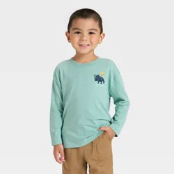Toddler Boys' Long Sleeve Oversized T-Shirt - Cat & Jack™ Green 2T