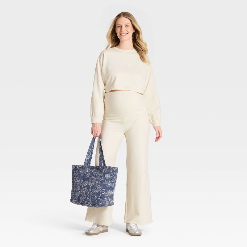 slide 2 of 3, Cropped Maternity Sweatshirt - Isabel Maternity by Ingrid & Isabel™ Cream S, 1 ct