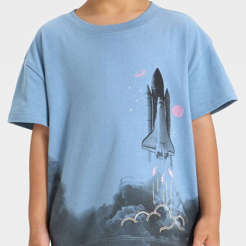 slide 2 of 4, Toddler Boys' Short Sleeve Oversized T-Shirt - Cat & Jack™ Blue 3T, 1 ct