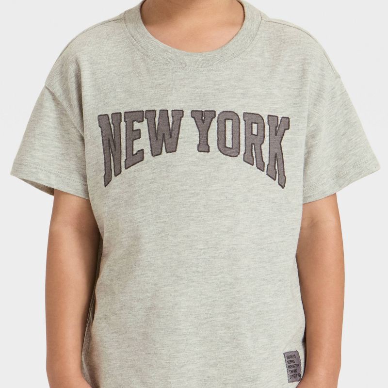 slide 2 of 4, Toddler Boys' Short Sleeve Oversized T-Shirt - Cat & Jack™ Gray 18M, 1 ct
