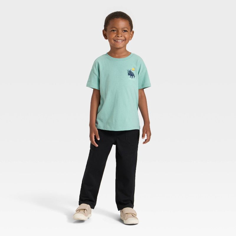 slide 4 of 4, Toddler Boys' Short Sleeve Oversized T-Shirt - Cat & Jack™ Ocean Green 3T, 1 ct