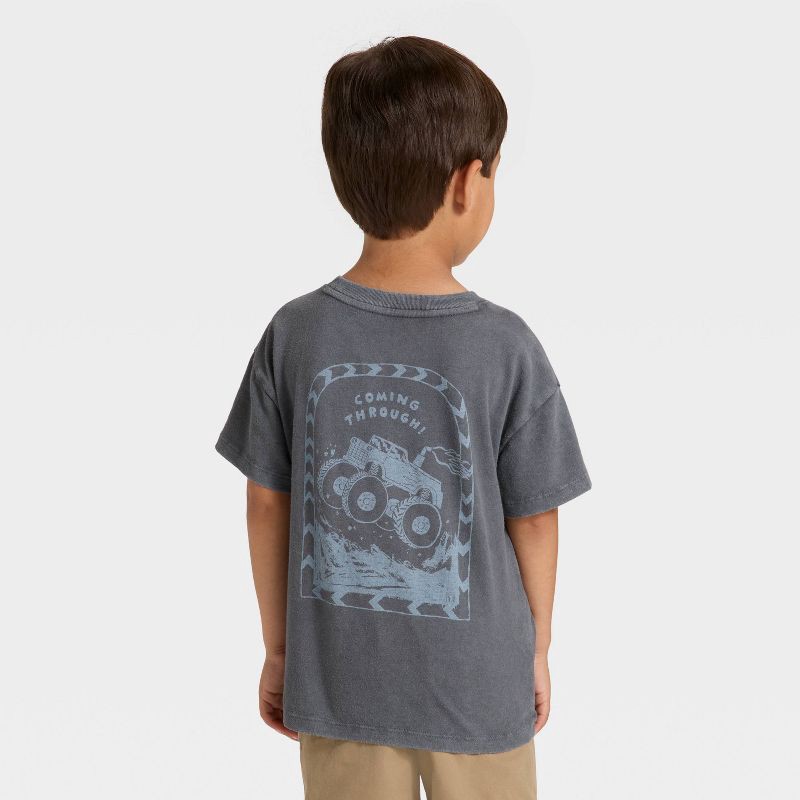 slide 2 of 3, Toddler Boys' Short Sleeve Oversized T-Shirt - Cat & Jack™ Black 3T, 1 ct