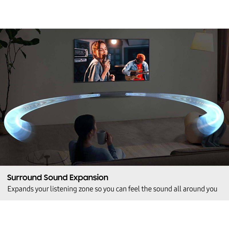 slide 8 of 10, Samsung 2.0Ch Soundbar with Built-in Woofer - Titan Black (HW-B400F), 1 ct