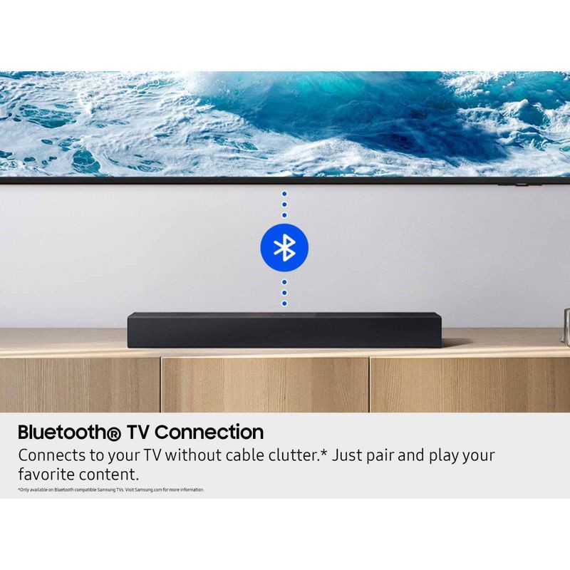 slide 9 of 10, Samsung 2.0Ch Soundbar with Built-in Woofer - Titan Black (HW-B400F), 1 ct