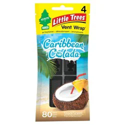Little Trees Vent Wrap Caribbean Colada 4pk Air Freshener