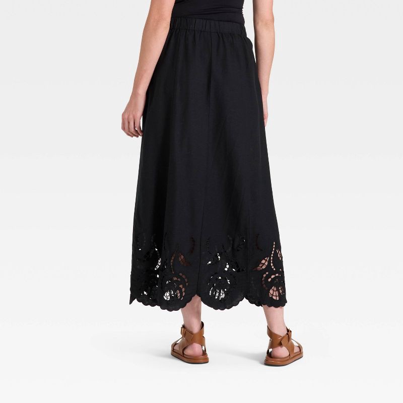 slide 2 of 3, Women's Maxi Full Skirt - Universal Thread™ Black L, 1 ct