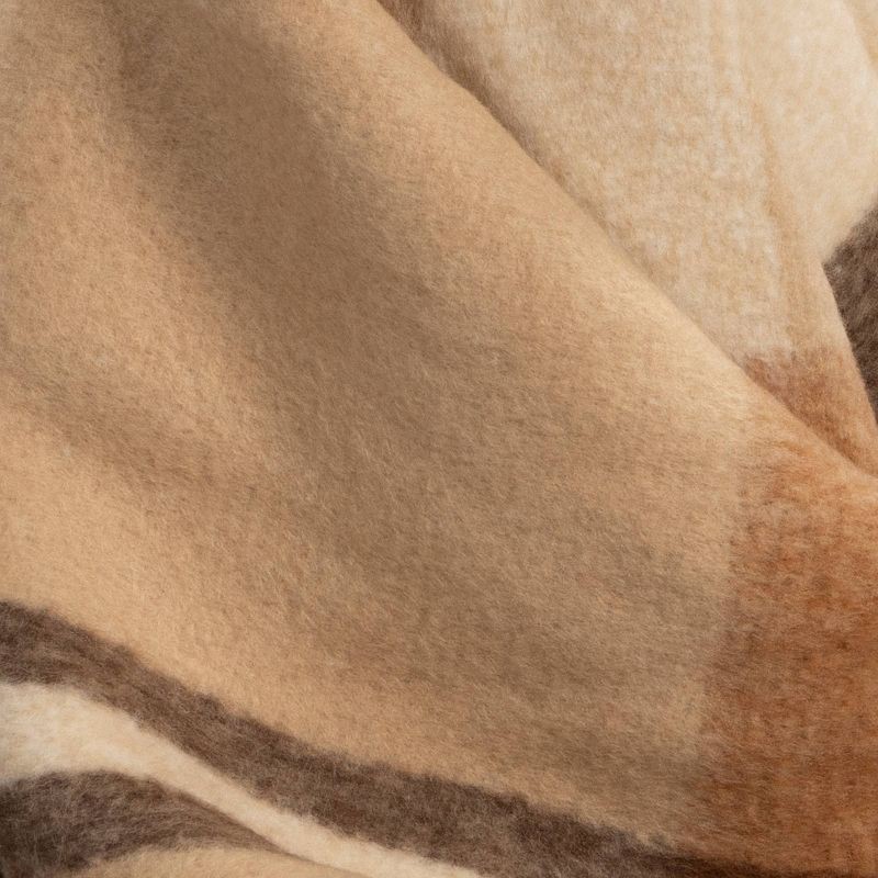 slide 5 of 5, Woven Plaid Throw Blanket Tan - Threshold™, 1 ct
