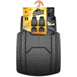 Armor All 4pc Rubber Trim-to-Fit Floor Mats Black