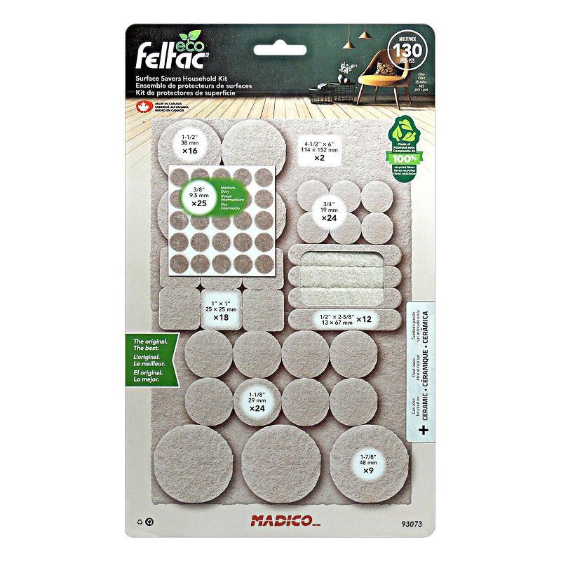 slide 1 of 5, Richelieu Eco Feltac Furniture Slides Bonus Packs and Multipacks Beige, 1 ct