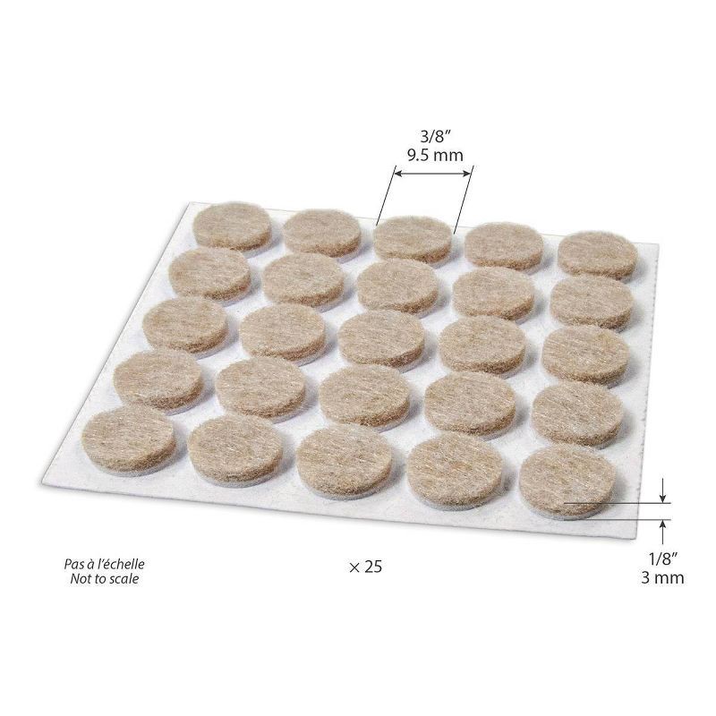 slide 5 of 5, Richelieu Eco Feltac Furniture Slides Bonus Packs and Multipacks Beige, 1 ct