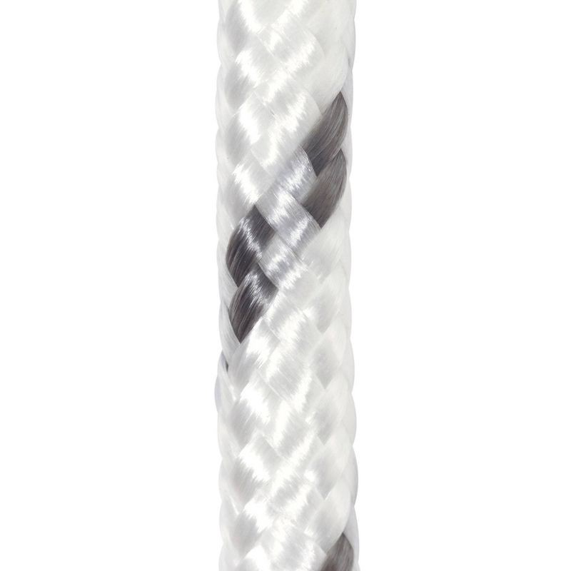 slide 2 of 3, Richelieu KingCord Diamond Braid Polyester 50'- White/Gray, 1 ct