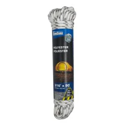 Richelieu KingCord Diamond Braid Polyester 50'- White/Gray