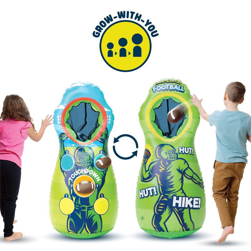 slide 3 of 7, Chuckle & Roar Grow-with-you-Football (Inflatable) Toy Football Set, 1 ct