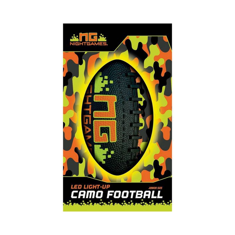 slide 3 of 4, Night Games LED Light Up Graphic Jr Size Football - Camoflauge, 1 ct