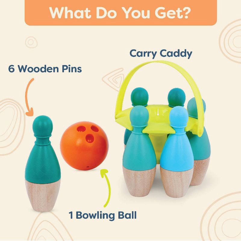slide 4 of 9, B. toys Bowling Set - 8pc, 8 ct