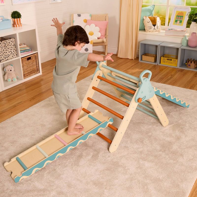slide 8 of 12, B. toys Wooden Pikler Triangle Climber Set - Wonder Climber, 1 ct
