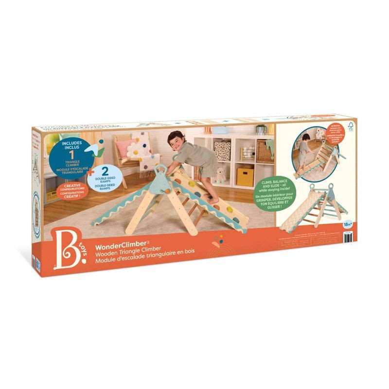 slide 12 of 12, B. toys Wooden Pikler Triangle Climber Set - Wonder Climber, 1 ct
