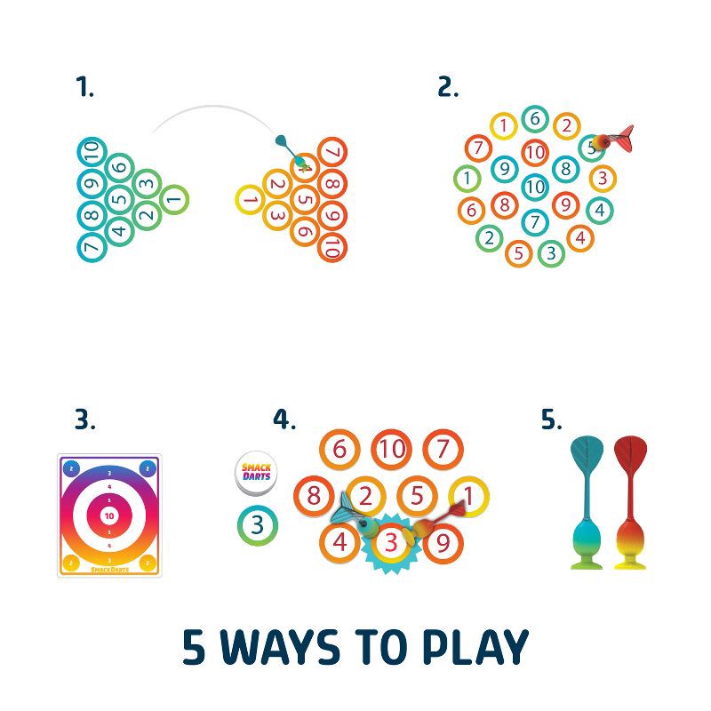 slide 3 of 6, Chuckle & Roar Suction (Smack) Dartboards - 6pk, 6 ct