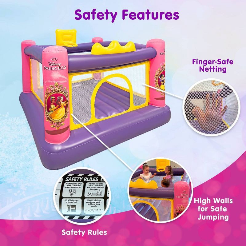 slide 6 of 9, Funormous Disney Princess Bounce House with Built in Air Pump, 1 ct