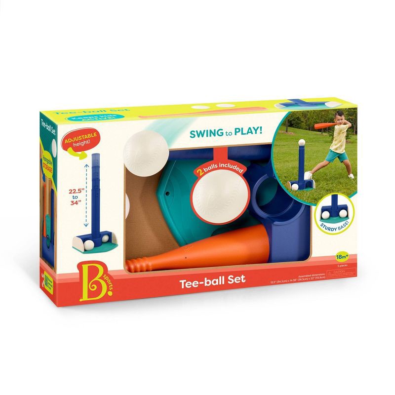 slide 12 of 12, B. toys Tee-Ball Sport Ball Set - 5pc, 5 ct