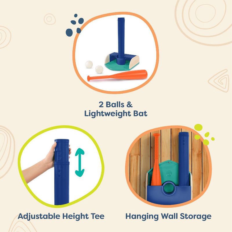 slide 3 of 12, B. toys Tee-Ball Sport Ball Set - 5pc, 5 ct