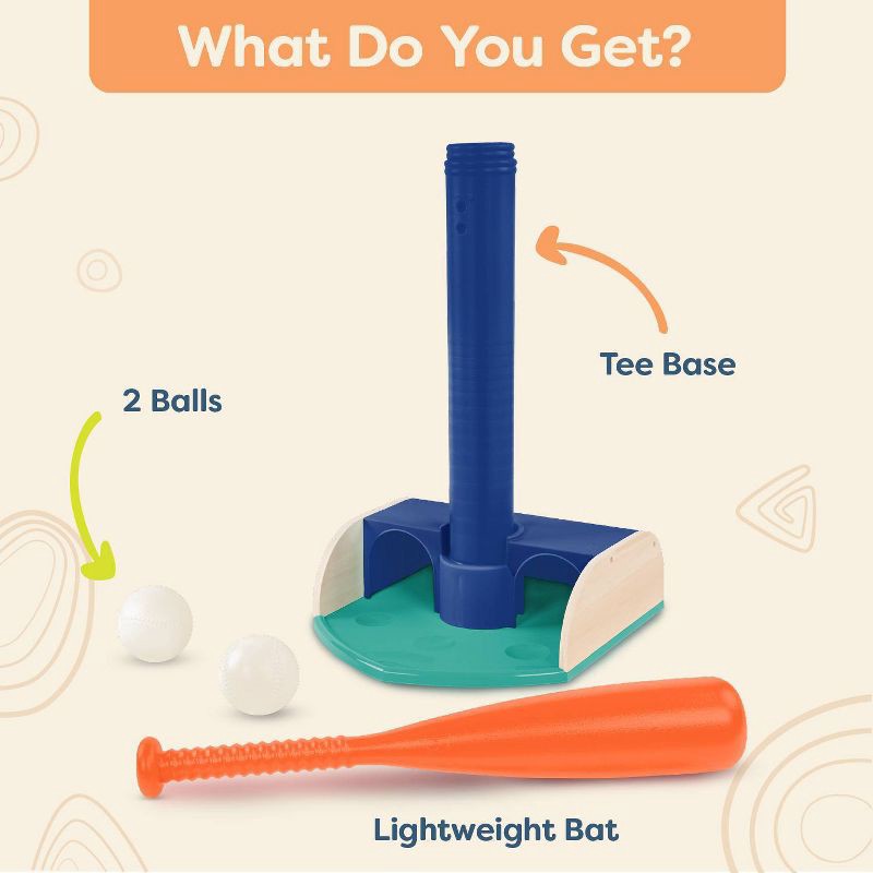 slide 4 of 12, B. toys Tee-Ball Sport Ball Set - 5pc, 5 ct