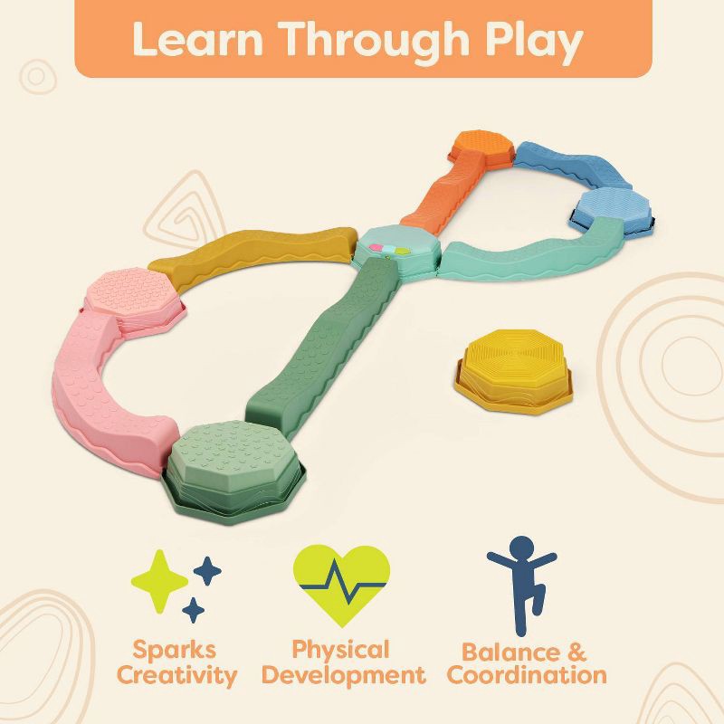 slide 6 of 15, B. toys Balance Beams – Balance & Groove Set Balance Board with Music & Lights, 1 ct