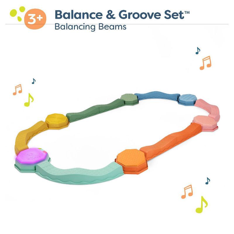 slide 7 of 15, B. toys Balance Beams – Balance & Groove Set Balance Board with Music & Lights, 1 ct