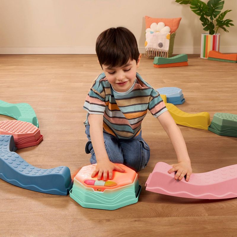 slide 8 of 15, B. toys Balance Beams – Balance & Groove Set Balance Board with Music & Lights, 1 ct